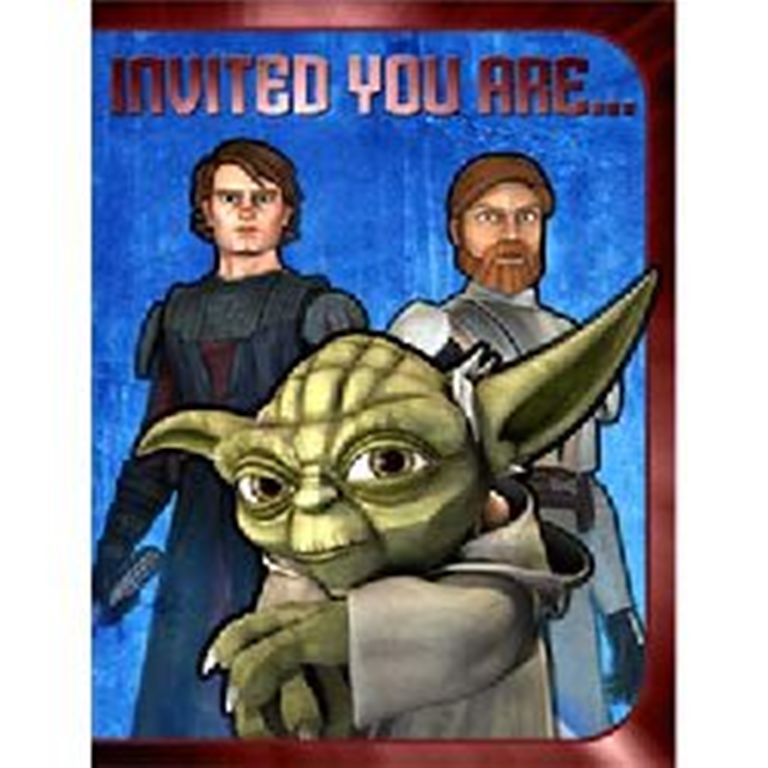 Star Wars The Clone Wars Invitations