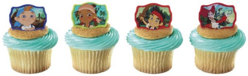 12 Jake and the Neverland Pirates Cupcake Topper Rings