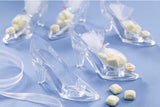 6 Clear Slipper Cake Toppers Party Favors