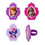 24 Disney Princess Sofia the First Cupcake Topper Rings