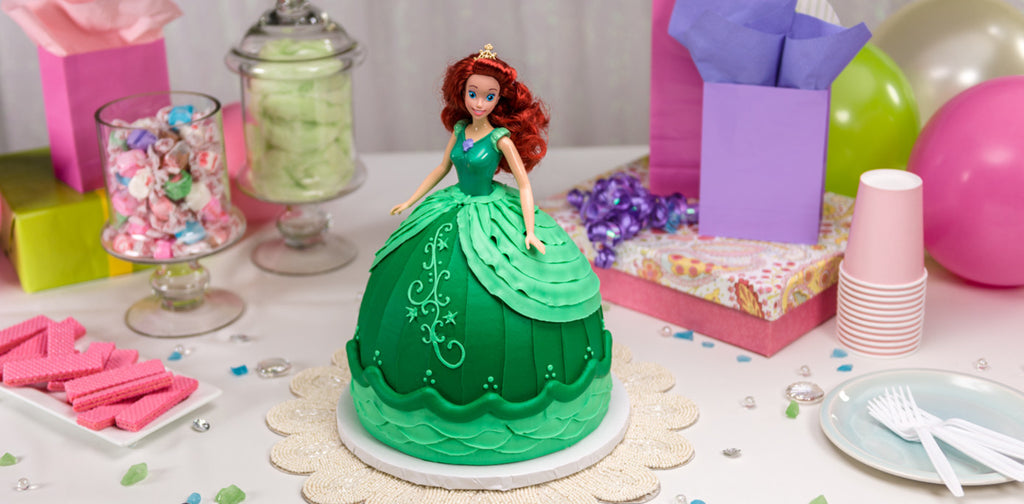 How to Make a Disney Princess Ariel Doll Dress Cake