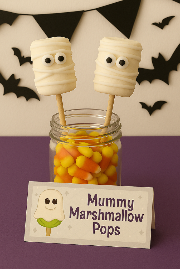 🍡 Mummy Marshmallow Pops — Sweet, Spooky, and So Easy! 🍡