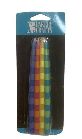 Tall Striped Birthday Candles