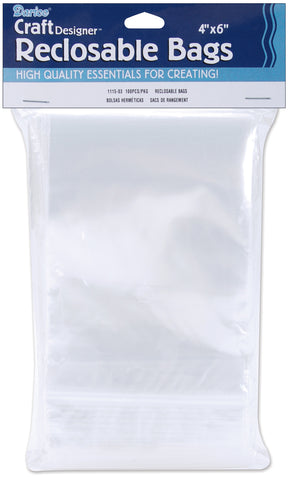 100 Clear Reclosable Craft Bags!