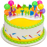 Happy Birthday Candles & Balloon Cake Topper Set