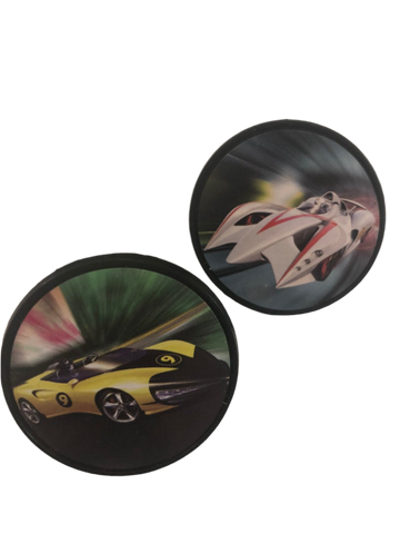 12 Speed Racer Mach 5 and Shooting Star Cupcake Topper Rings