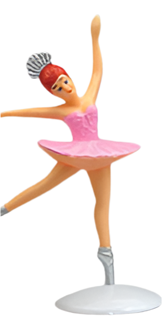 Ballerina Pink Dress Cake Topper
