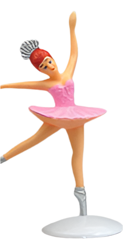 Ballerina Pink Dress Cake Topper