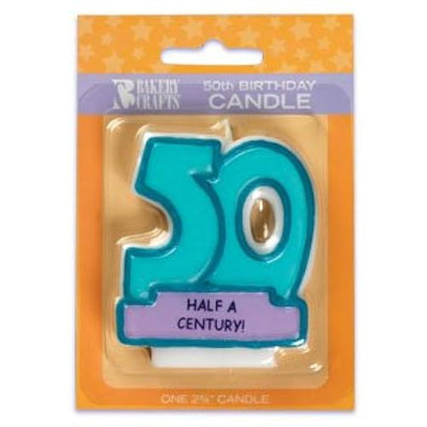 50th 50 Fifty Half a Century Birthday Candle