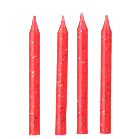 Red Glitter Candles