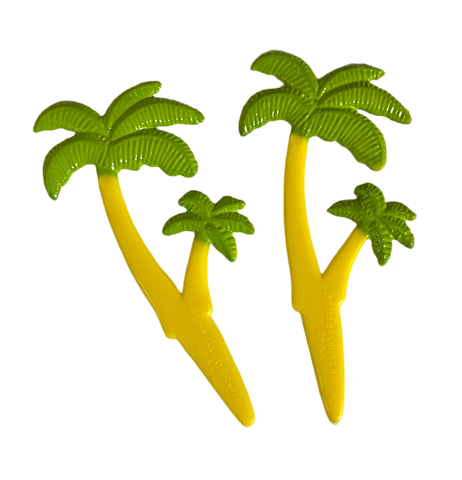 24 Puffy Palm Tree Cupcake Picks