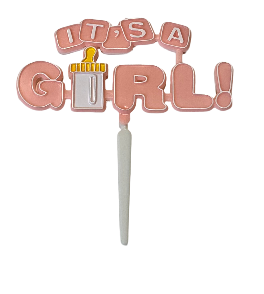 It's a Girl Cake Topper Pick