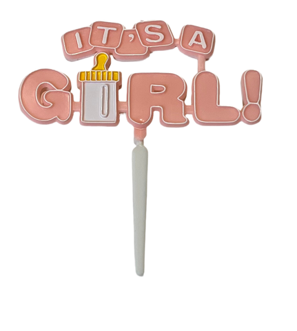 It's a Girl Cake Topper Pick
