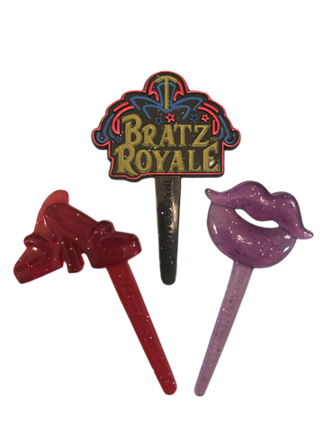 Bratz Royale Shoe, Lips & Logo Cupcake Picks
