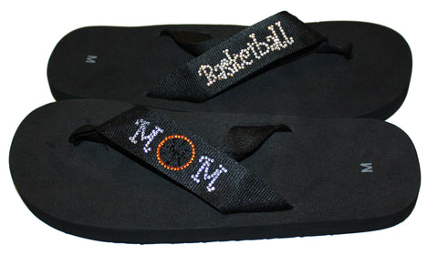 Basketball Mom Bling Flip Flops