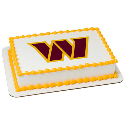NFL Washington Commanders Edible Icing Sheet Cake Decor Topper