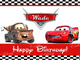 Disney Cars Lightning McQueen and Tow Mater Edible Icing Sheet Cake Decor Topper - DC4
