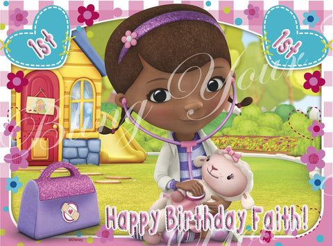 Doc McStuffins Edible Icing Sheet Cake Decor Topper - DOC4