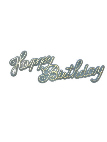 Happy Birthday Cake Topper Plaque