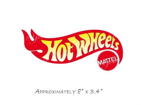 Mattel Hot Wheels Logo Personalized Edible Icing Cake Decor Topper - HW1