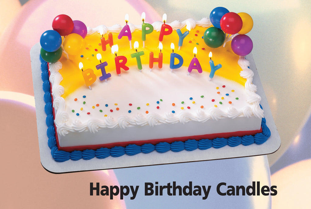 Happy Birthday Candles Cake Decorating Kit Topper