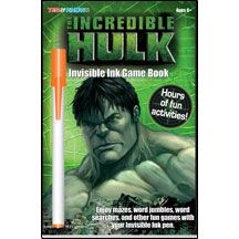Marvel Avengers Incredible Hulk Invisible Ink Game Book