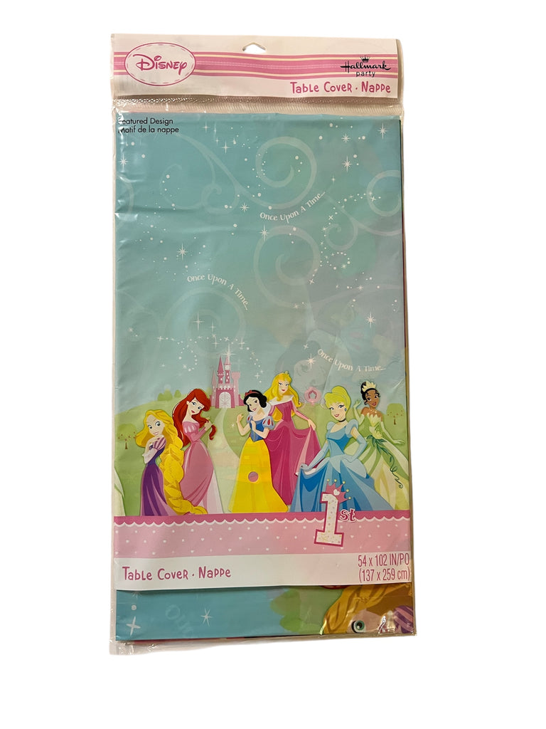 Disney Princess First 1st Birthday Princess Tablecover