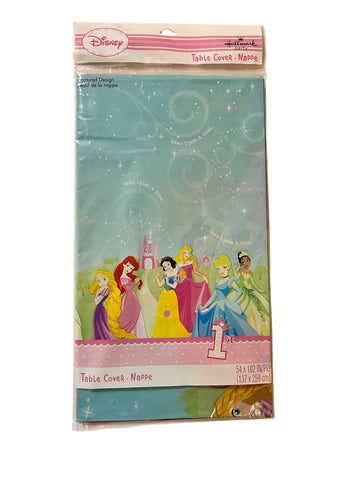 Disney Princess First 1st Birthday Princess Tablecover