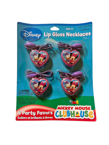 Mickey's Clubhouse Minnie & Daisy Heart Shaped Lip Gloss Necklaces