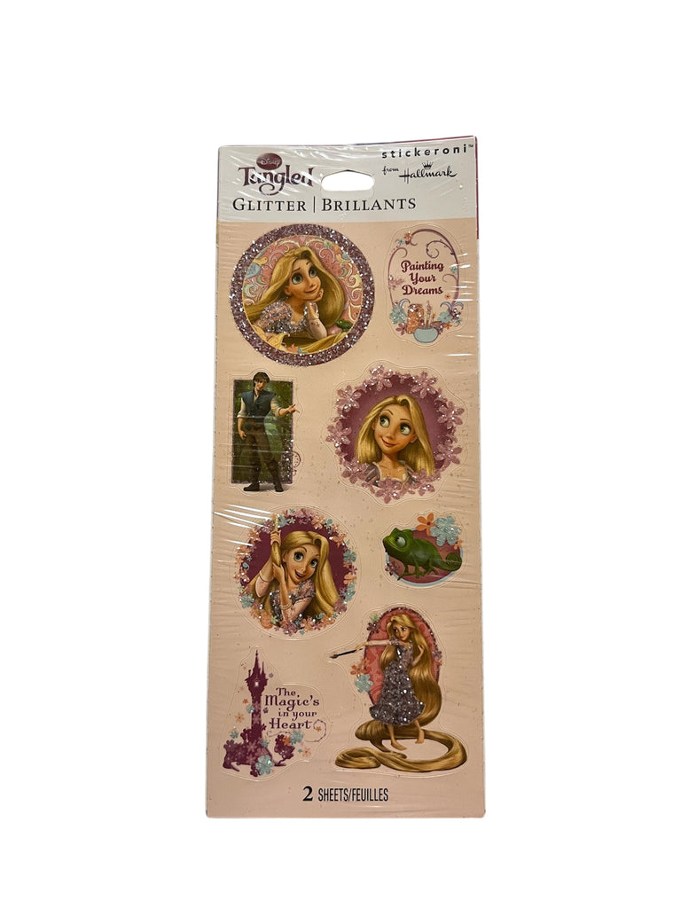 Disney Tangled Glitter Stickeroni Stickers