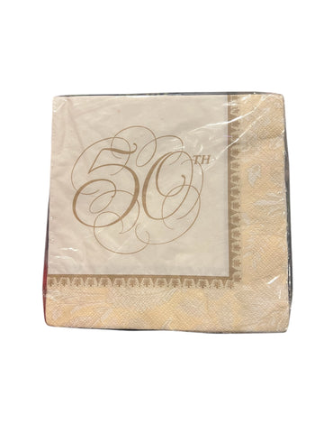 Wedding Elegance 50th Anniversary Luncheon Napkins