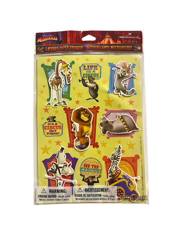 Madagascar Layered Paper Stickeroni Stickers