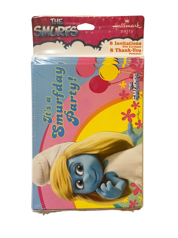 The Smurfs 2 Invitations and Thank you Notes