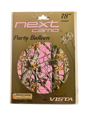 Havercamp Pink Camouflage Mylar Party Balloon