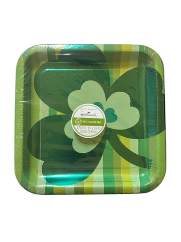 Shamrock and Stripes Square Dinner Plates