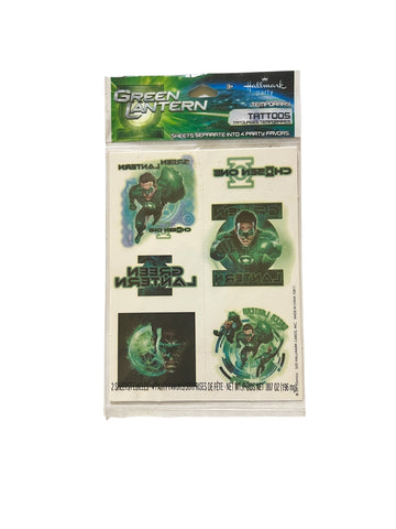 Green Lantern Birthday Party Temporary Tattoos