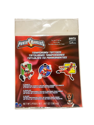 Power Ranger Temporary Tattoos