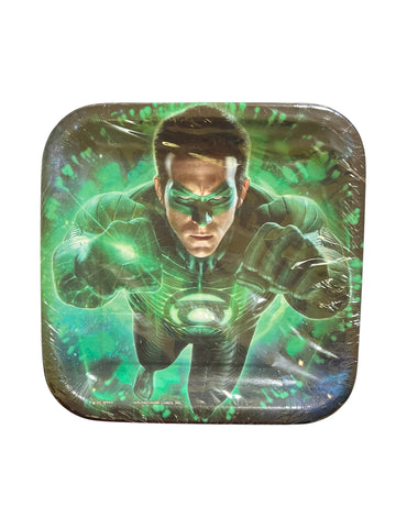 Green Lantern Square Dessert Plates