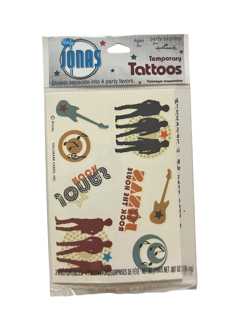 The Jonas Brothers Temporary Tattoos Parry Favors