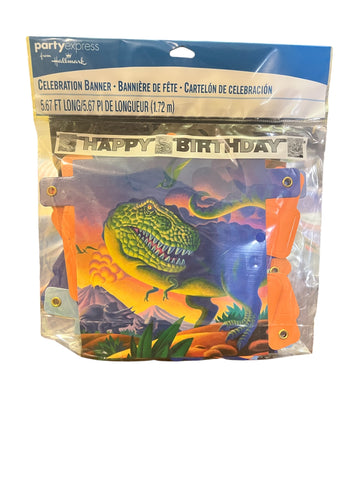 Mighty Dinosaur Party Banner