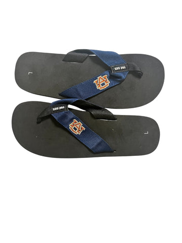 Auburn Bling Flip Flops - Size Large