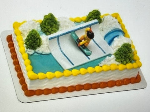 Snowboarder Half Pipe Cake Topper