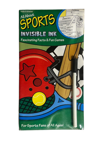 Invisible Ink Yes & Know All About Sports Game Book