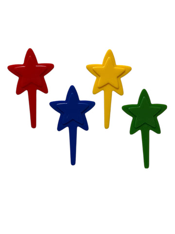 12 Bright Star Cupcake Picks