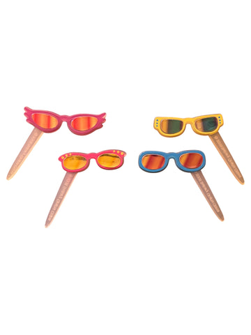 10 Summer Sunglasses Cupcake Picks