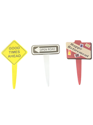 12 Happy Retirement Flexi Cupcake  Picks