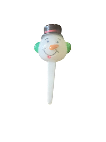12 Snowman Head Cupcake Picks