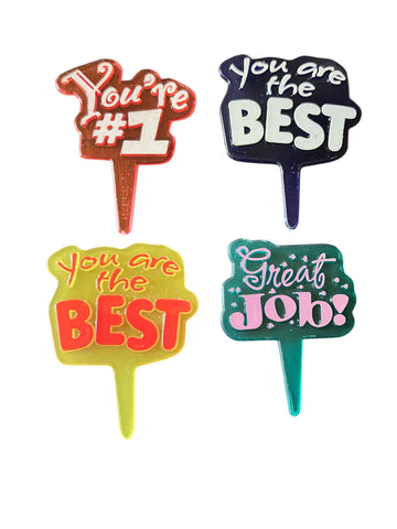 12 Encouragement Cupcake Picks