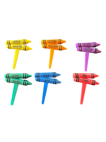6 Crayon Cupcake Picks