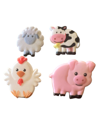 12 Farm Animal Cupcake Rings